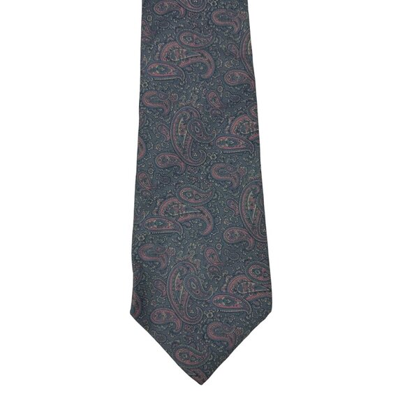 Vintage Surrey Sophisticates Paisley Necktie 100% Silk Made In USA - Picture 2 of 4